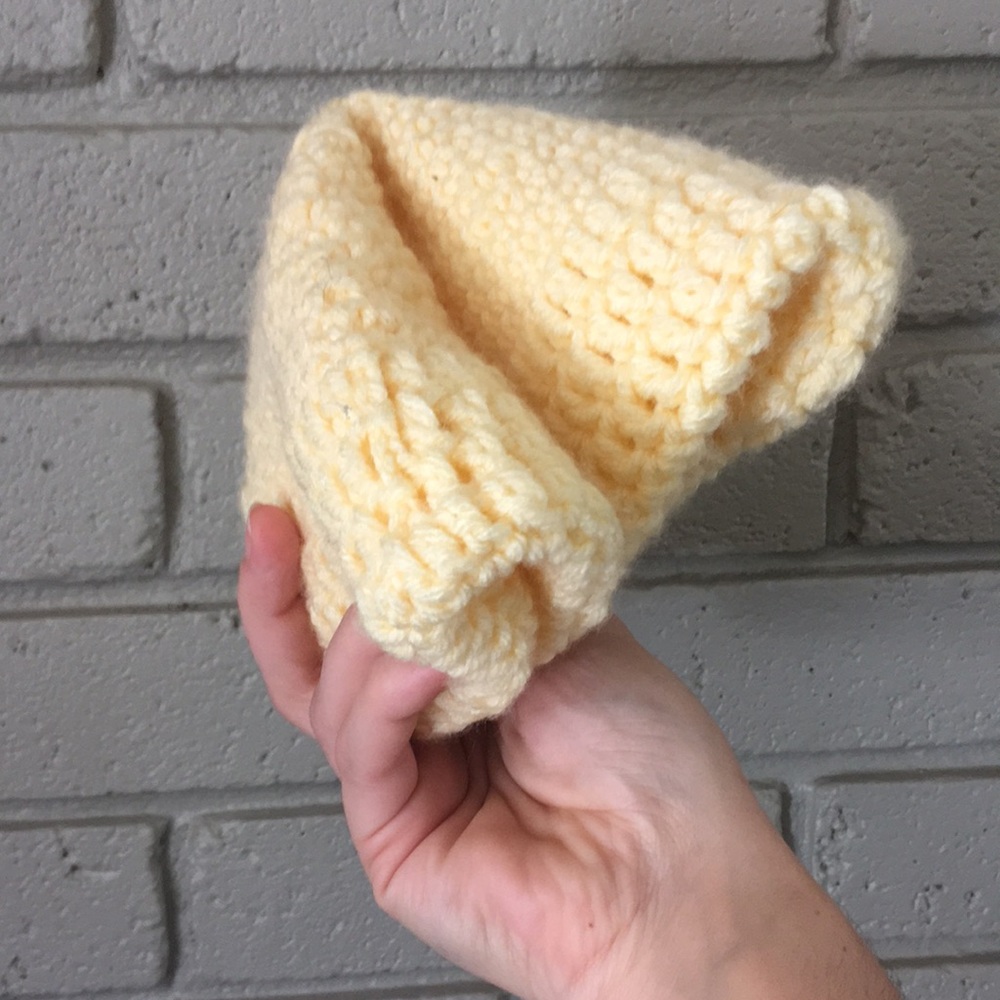 Cream Hand-Crocheted Fall/Winter Hat - Picture 5 of 12